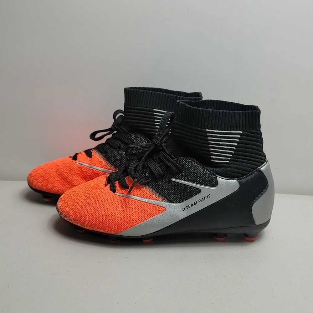 Youth Boys Soccer Shoes High Top Outdoor Indoor Football Cleats Sz 5